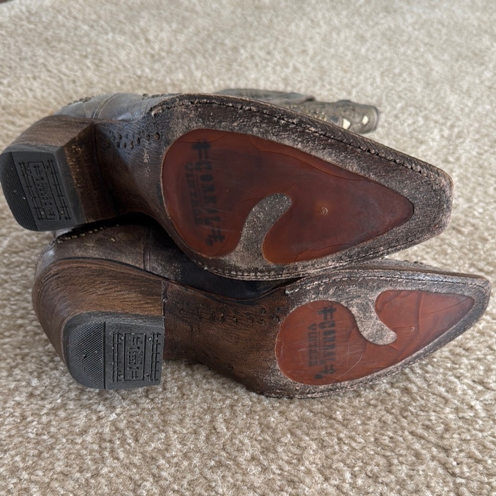 Brown Embroidered Cowboy Boots - Picture 2 of 4